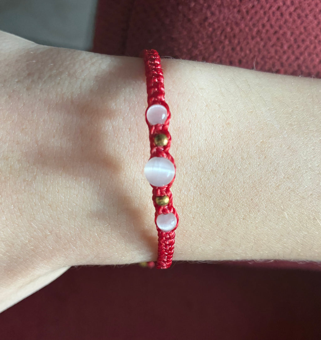 Bracelet macramé simple avec perles personnalisables