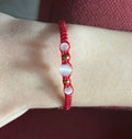 Bracelet macramé simple avec perles personnalisables