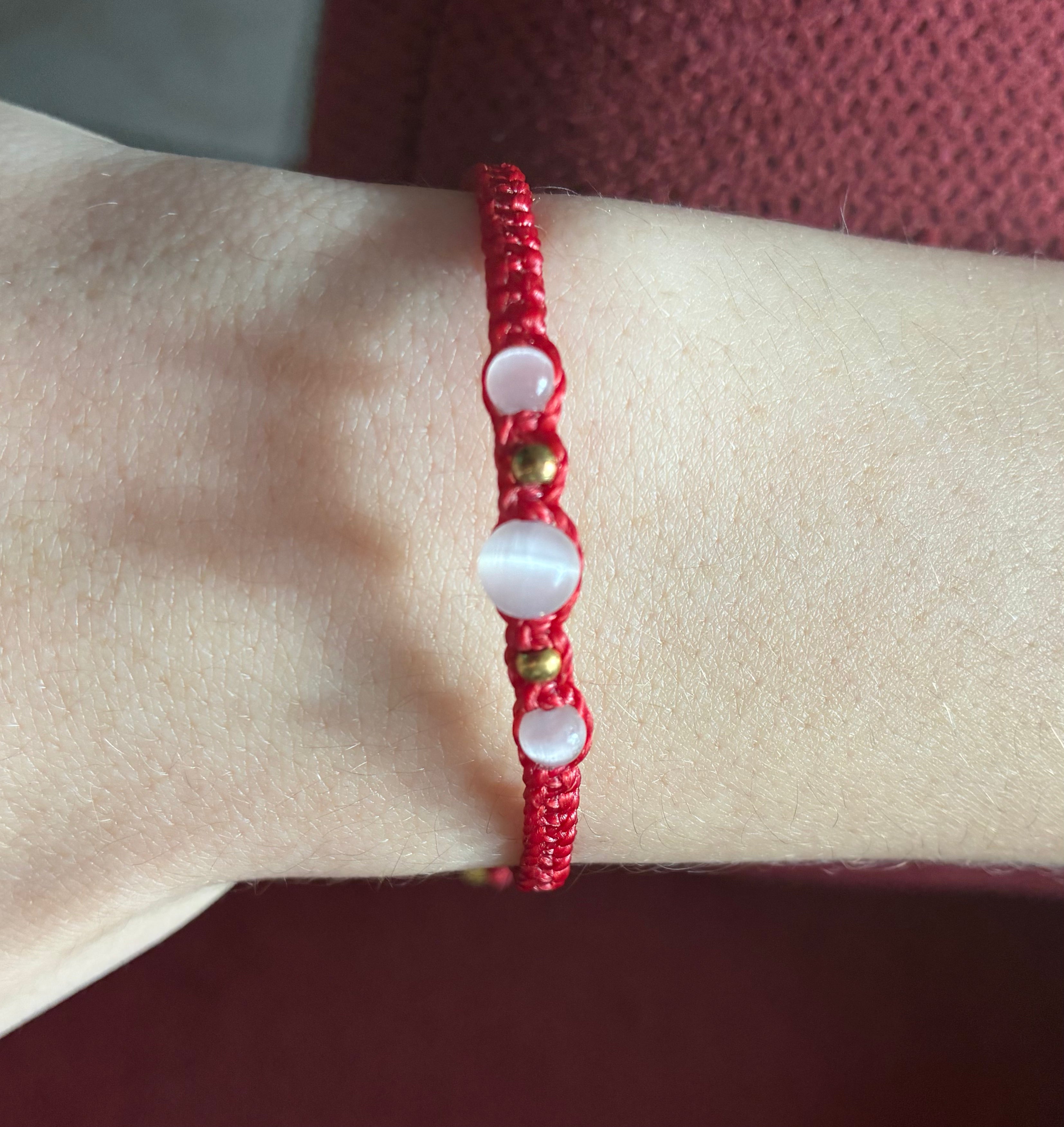 Bracelet macramé simple avec perles personnalisables