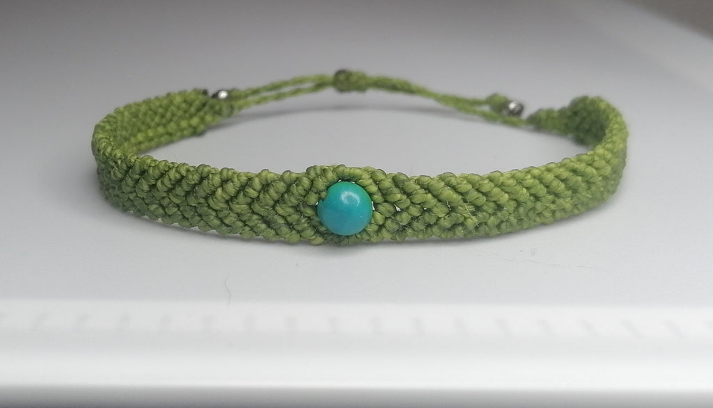 Bracelet macramé simple avec perles personnalisables