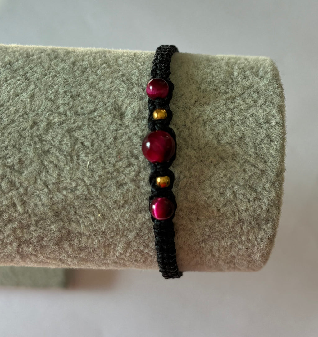 Bracelet macramé simple avec perles personnalisables
