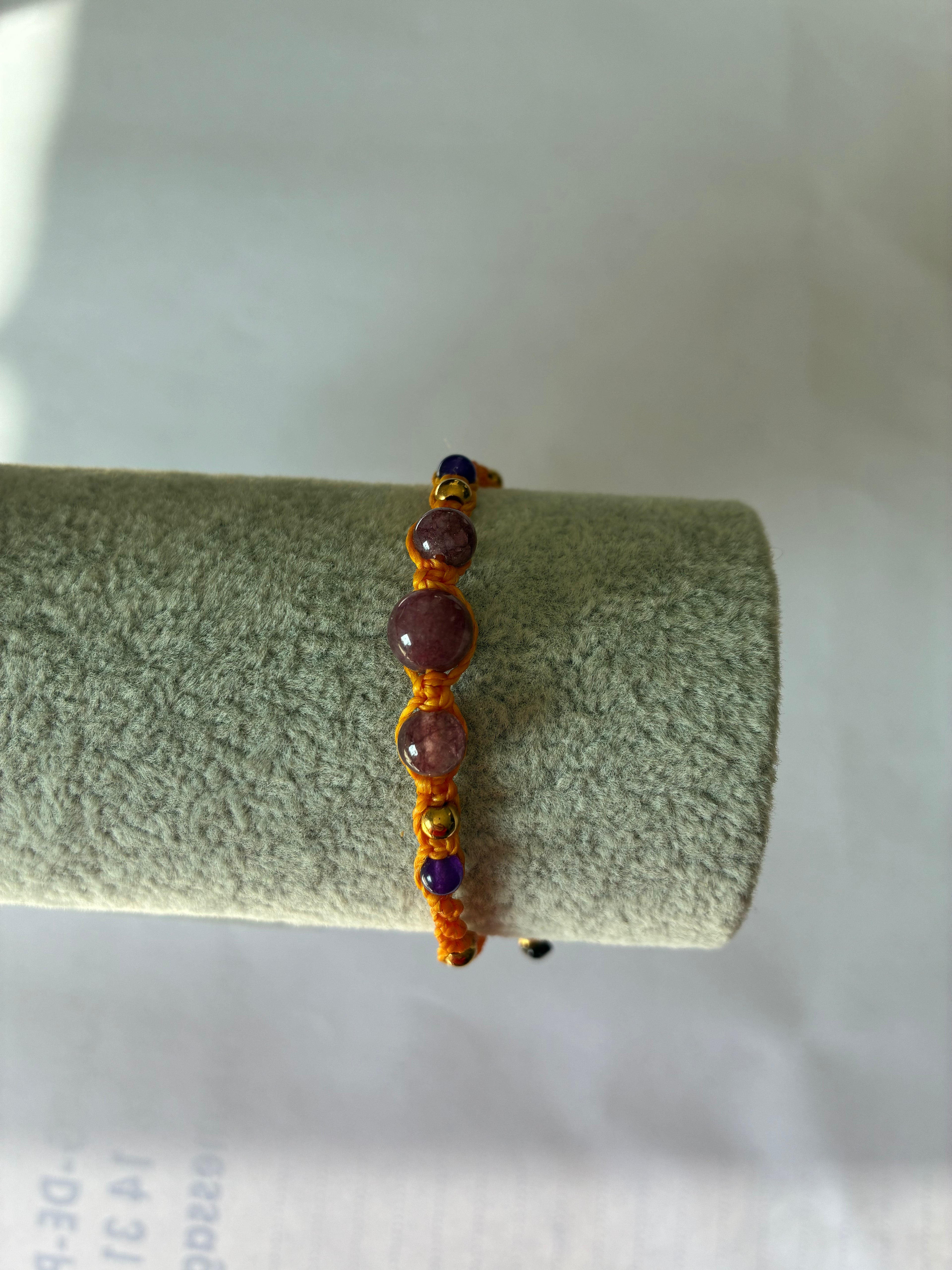 Bracelet macramé simple avec perles personnalisables
